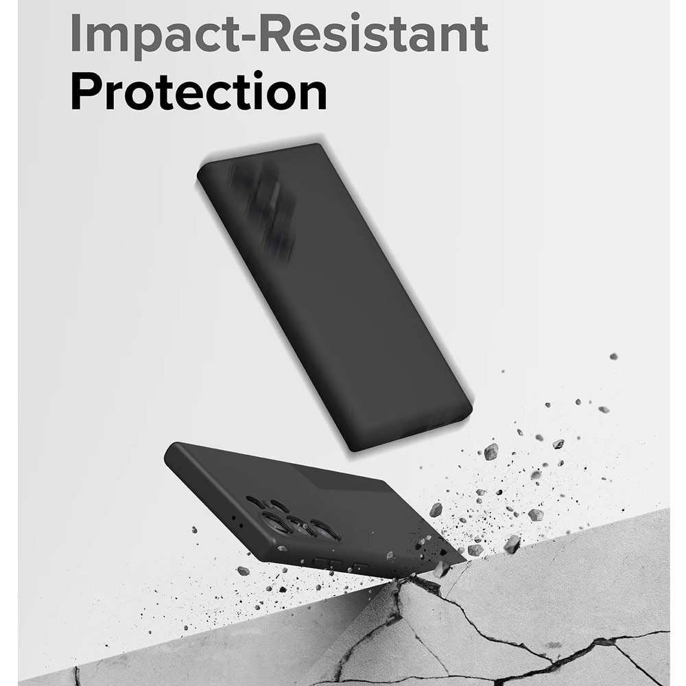 Picture of Samsung Galaxy S24 Ultra Case | Ringke Soft Liquid Silicone Case with Magnetic Ring Protection Case for Samsung Galaxy S24 Ultra (Black)