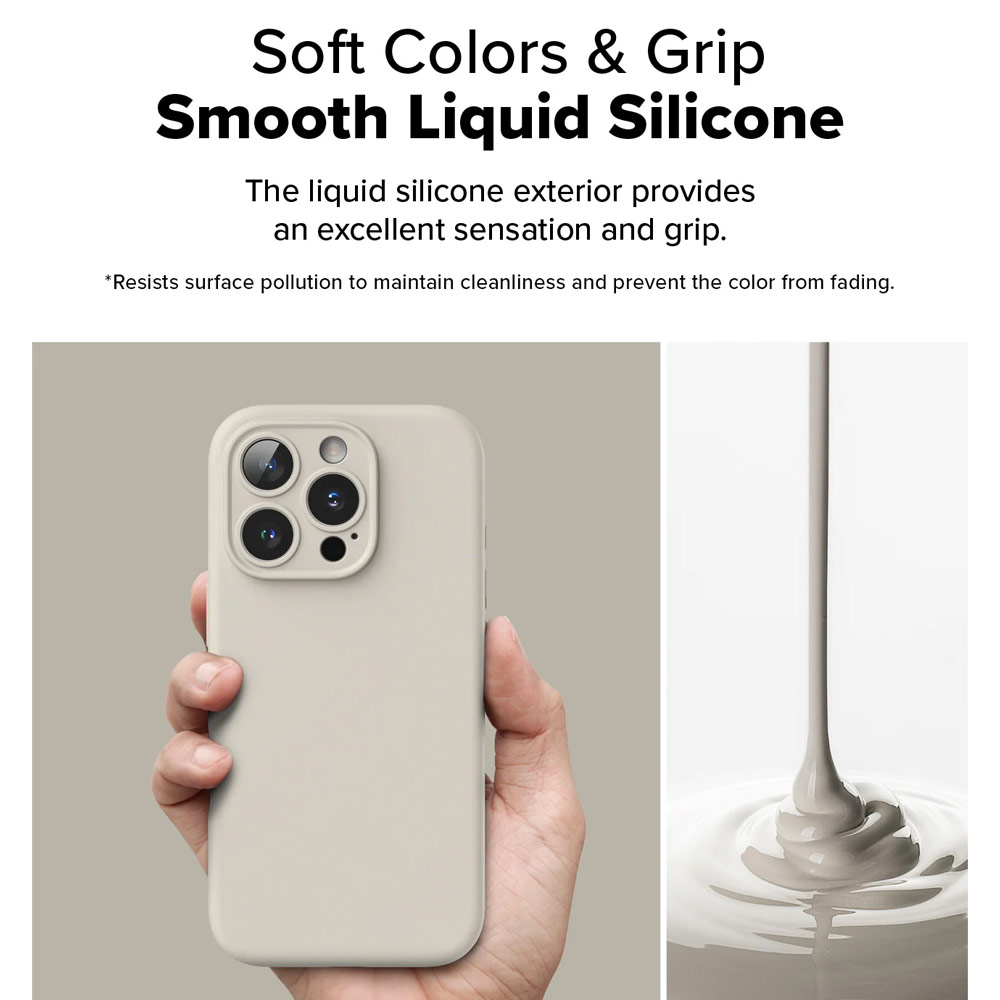 Picture of Apple iPhone 16 Pro Max 6.9 Case | Ringke Silicone Magnetic Drop Protection Case for iPhone 16 Pro Max 6.9 (Stone)