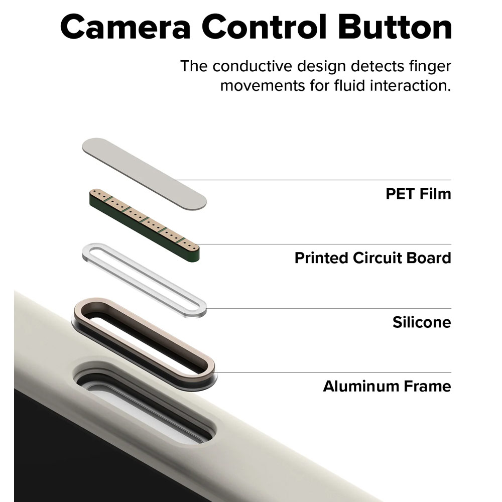 Picture of Apple iPhone 17 6.3 Case | Ringke Silicone Magnetic Soft Liquid Silicone Drop Protection Case with Camera Control Button for iPhone 17 6.3 (Stone)