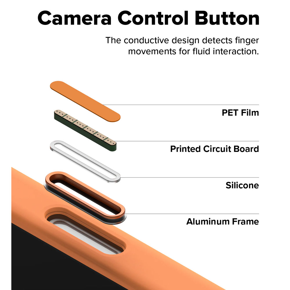 Picture of Apple iPhone 17 Pro 6.3 Case | Ringke Silicone Magnetic Soft Liquid Silicone Drop Protection Case with Camera Control Button for iPhone 17 Pro 6.3 (Tangerie)