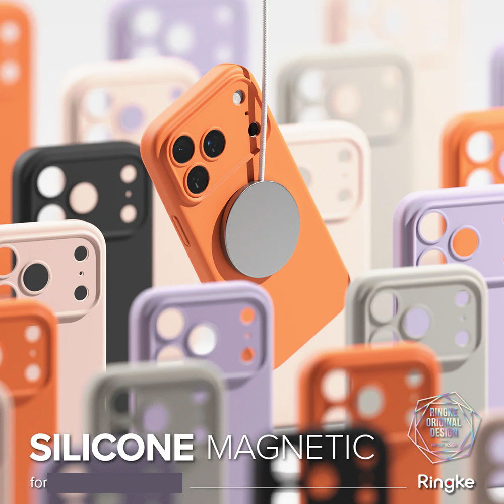 Picture of Apple iPhone 17 Pro 6.3 Case | Ringke Silicone Magnetic Soft Liquid Silicone Drop Protection Case with Camera Control Button for iPhone 17 Pro 6.3 (Black)