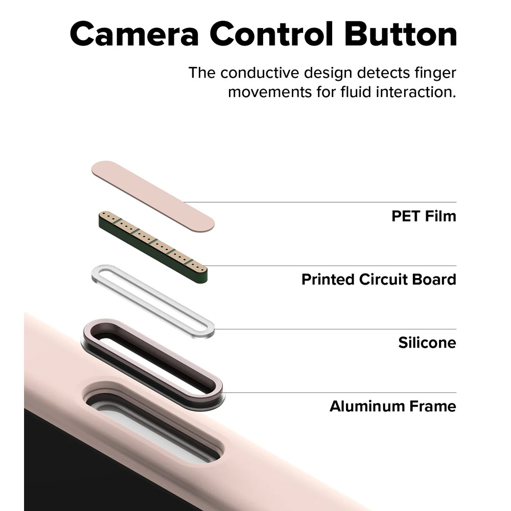 Picture of Apple iPhone 17 Pro Max 6.9 Case | Ringke Silicone Magnetic Soft Liquid Silicone Drop Protection Case with Camera Control Button for iPhone 17 Pro Max 6.9 (Pink Sand)