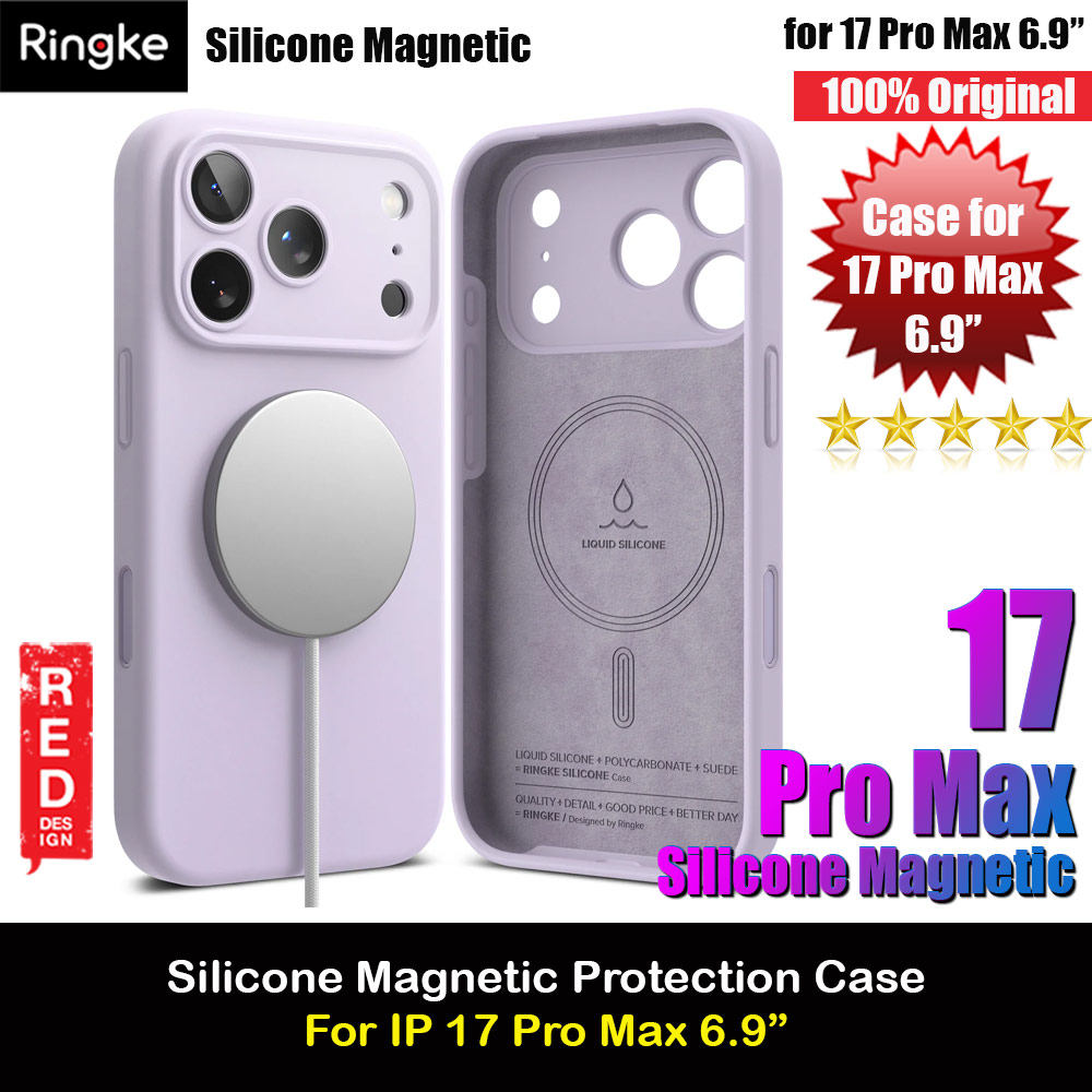 Picture of Ringke Silicone Magnetic Soft Liquid Silicone Drop Protection Case with Camera Control Button for iPhone 17 Pro Max 6.9 (Light Purrple) Apple iPhone 17 Pro Max 6.9- Apple iPhone 17 Pro Max 6.9 Cases, Apple iPhone 17 Pro Max 6.9 Covers, iPad Cases and a wide selection of Apple iPhone 17 Pro Max 6.9 Accessories in Malaysia, Sabah, Sarawak and Singapore 