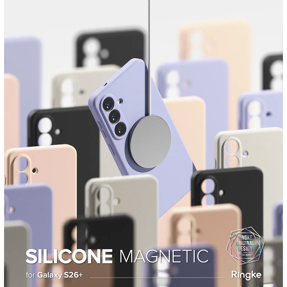 Picture of Samsung Galaxy S26 Plus Case | Ringke Silicone Magnetic Soft Protection Case for Samsung Galaxy S26 Plus (Pink Sand)