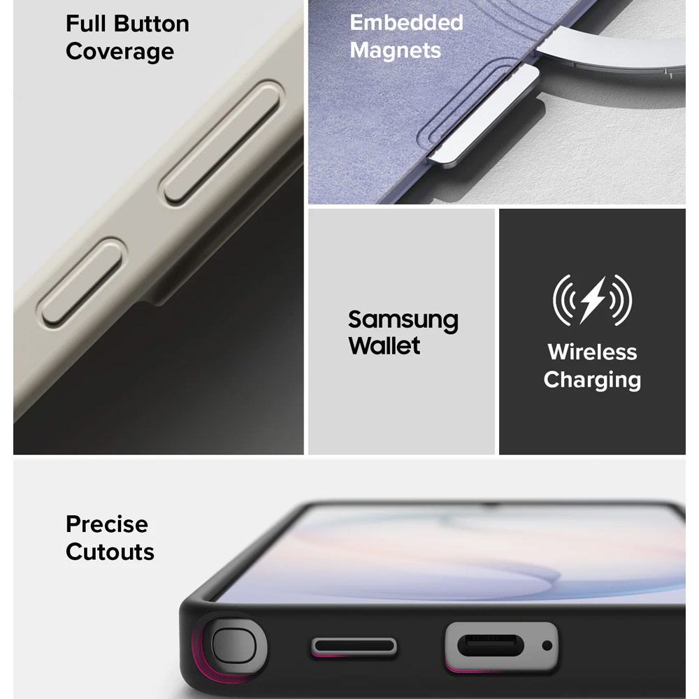 Picture of Samsung Galaxy S26 Case | Ringke Silicone Magnetic Soft Protection Case for Samsung Galaxy S26 (Black)