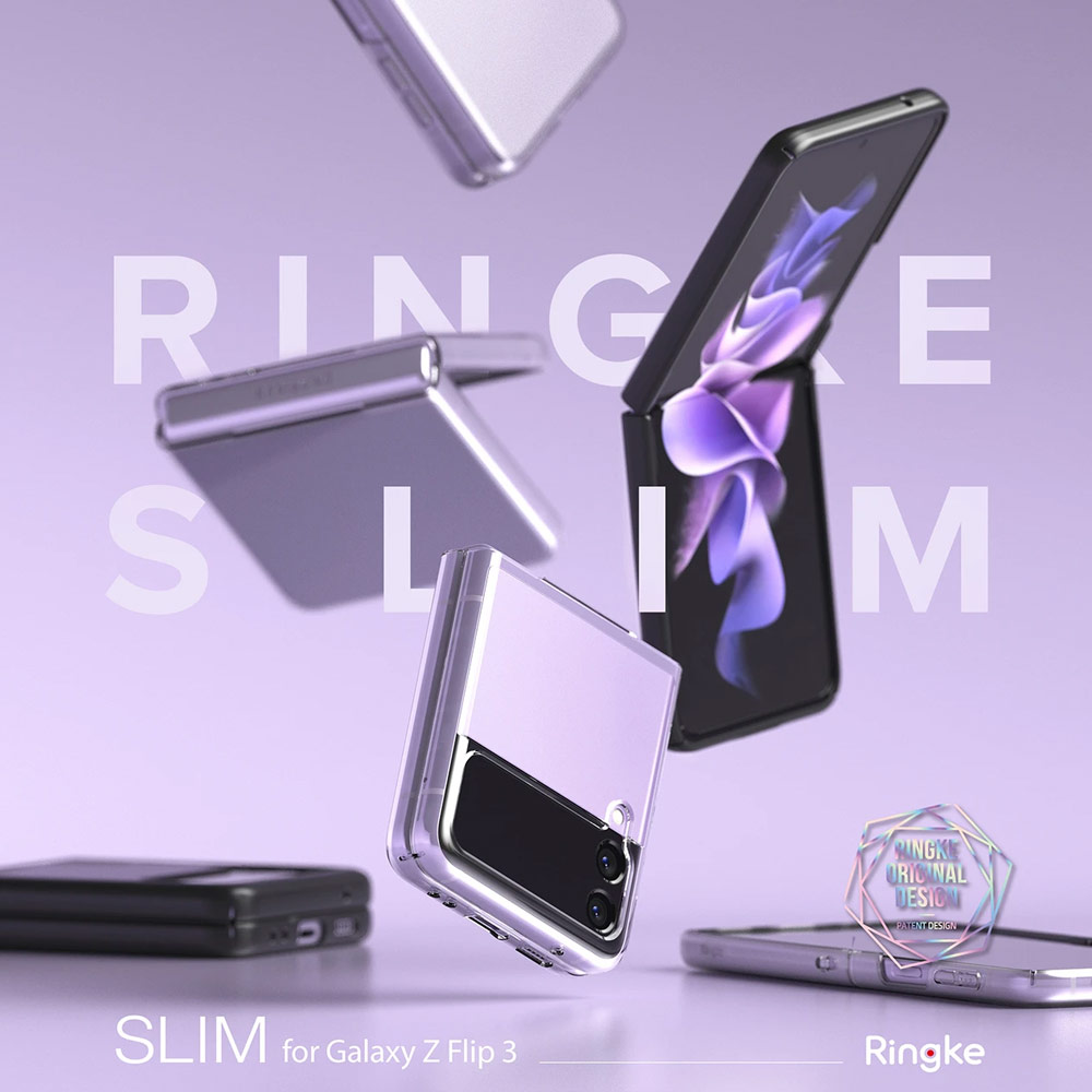 Picture of Samsung Galaxy Z Flip 3 Case | Ringke Slim Protection Clear Case for Samsung Galaxy Z Flip 3 (Black)