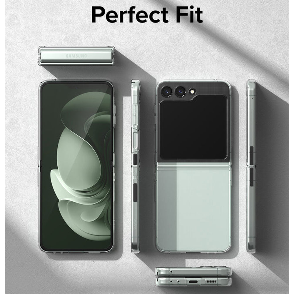 Picture of Samsung Galaxy Z Flip 5 Case | Ringke Anti Yellowing Ultra Slim Protection Case with Strap Hole for Samsung Galaxy Z Flip 5 (Black)