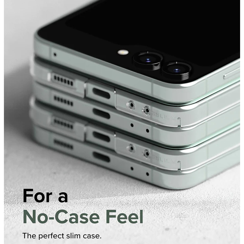 Picture of Samsung Galaxy Z Flip 5 Case | Ringke Anti Yellowing Ultra Slim Protection Case with Strap Hole for Samsung Galaxy Z Flip 5 (Black)