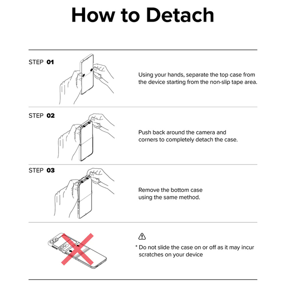 Picture of Samsung Galaxy Z Flip 5 Case | Ringke Anti Yellowing Ultra Slim Protection Case with Strap Hole for Samsung Galaxy Z Flip 5 (Black)