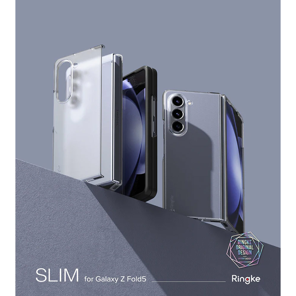 Picture of Samsung Galaxy Z Fold 5 Case | Ringke Anti Yellowing Ultra Slim Protection Case with Strap Hole for Samsung Galaxy Z Fold 5 (Black)