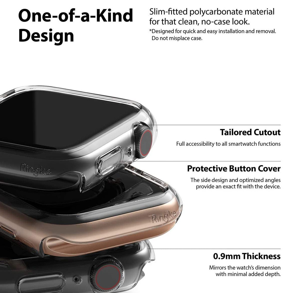 Picture of Apple Watch 40mm Case | Ringke Slim Perfect Fit Case for Apple Watch Series 4 5 6 SE 40mm  (2 PACK with Clear)