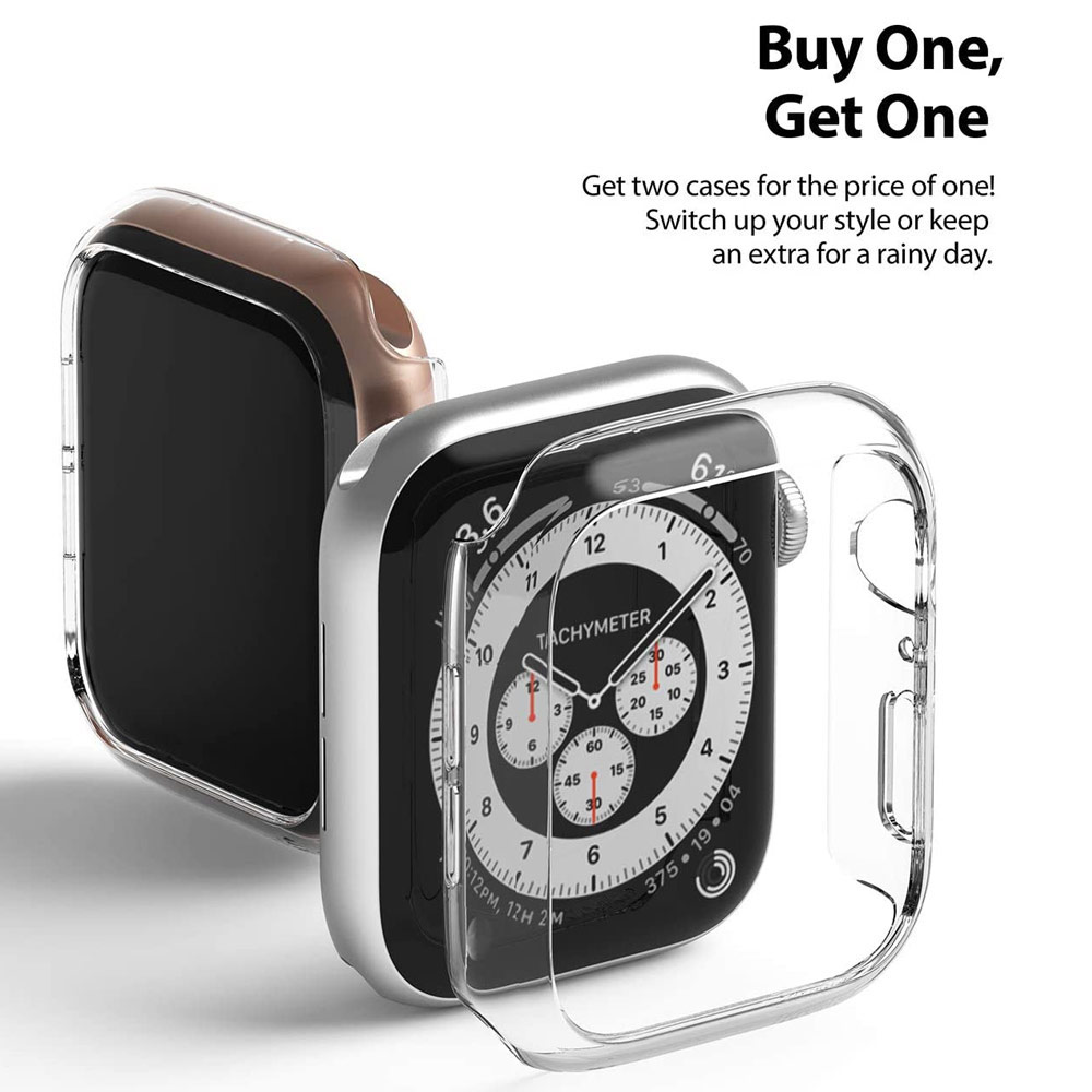 Picture of Apple Watch 40mm Case | Ringke Slim Perfect Fit Case for Apple Watch Series 4 5 6 SE 40mm  (2 PACK with Clear)