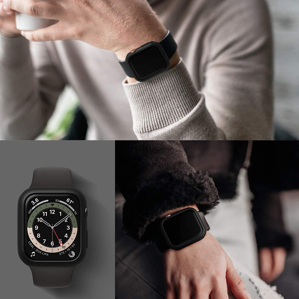 Picture of Apple Watch 40mm Case | Ringke Slim Perfect Fit Case for Apple Watch Series 4 5 6 SE 40mm  (2 PACK with Clear and Black)