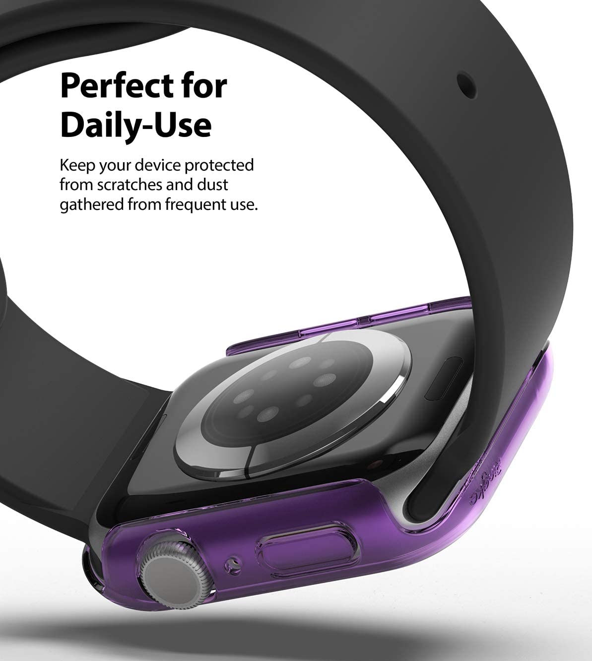 Picture of Apple Watch 40mm Case | Ringke Slim Perfect Fit Case for Apple Watch Series 4 5 6 SE 40mm  (2 PACK with Clear and Purple)