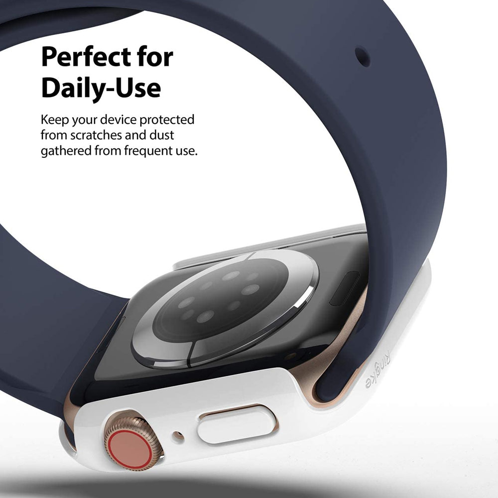 Picture of Apple Watch 44mm Case | Ringke Slim Perfect Fit Case for Apple Watch Series 4 5 6 SE 44mm  (2 PACK with Clear and Chrome Rose Gold)