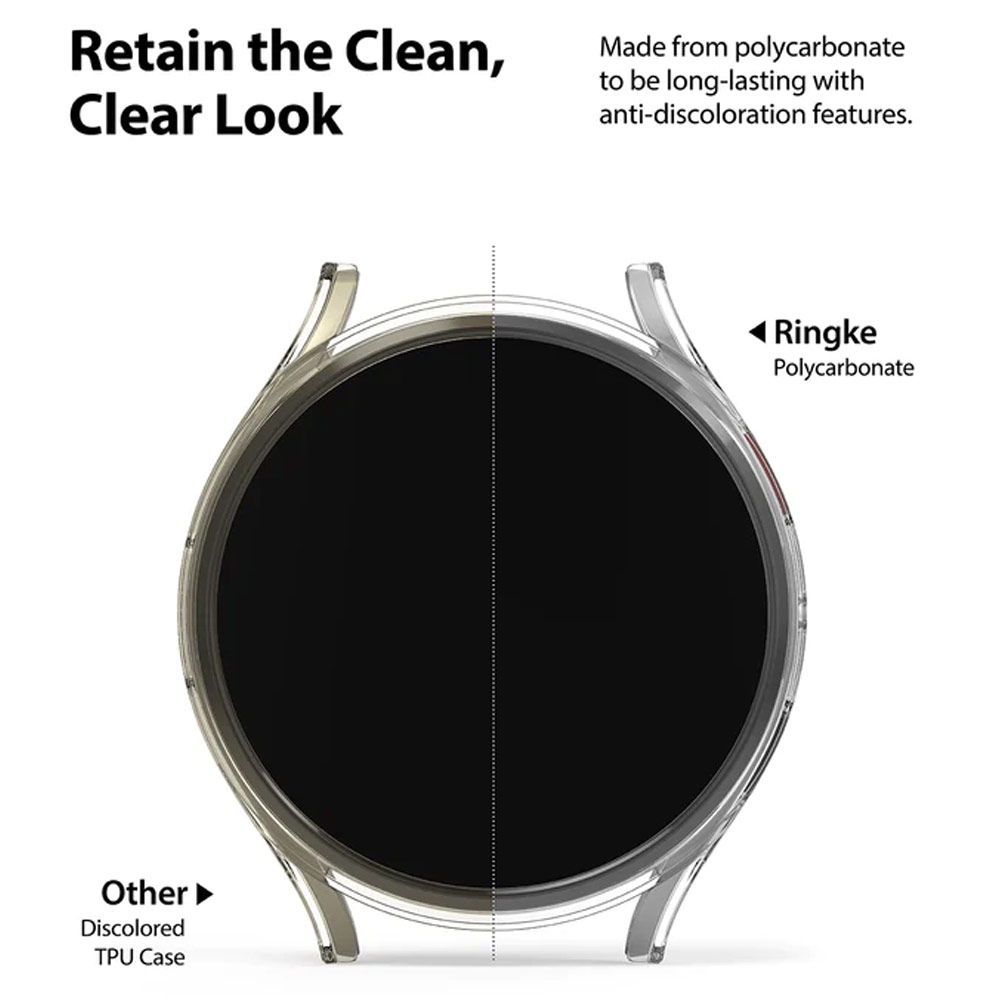 Picture of Samsung Galaxy Watch 4 44mm Case | Ringke Slim Case Durable PC Protection Case for Samsung Galaxy Watch 4 Series 44mm (Clear 2pcs)