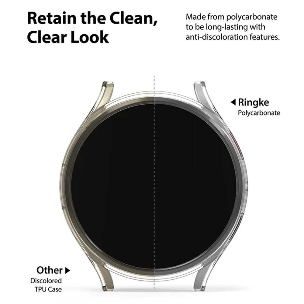 Picture of Samsung Galaxy Watch 4 40mm Case | Ringke Slim and lightweight Durable Case for Galaxy Watch 4 40mm Case (Clear and Chrome Rose Gold)