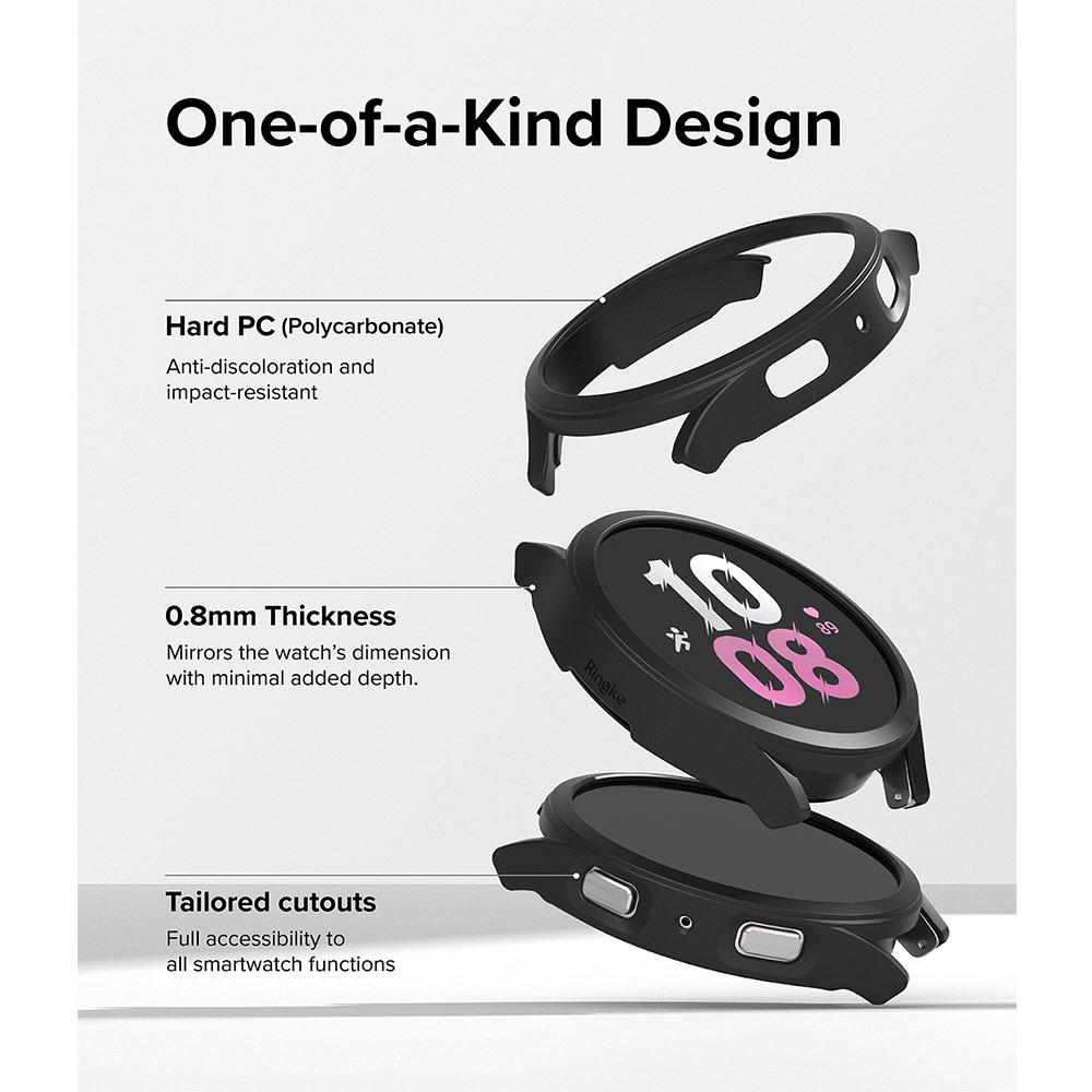 Picture of Samsung Galaxy Watch 5 44mm Case | Ringke Slim Case Durable PC Protection Case for Samsung Galaxy Watch 5 Series 44mm (White)