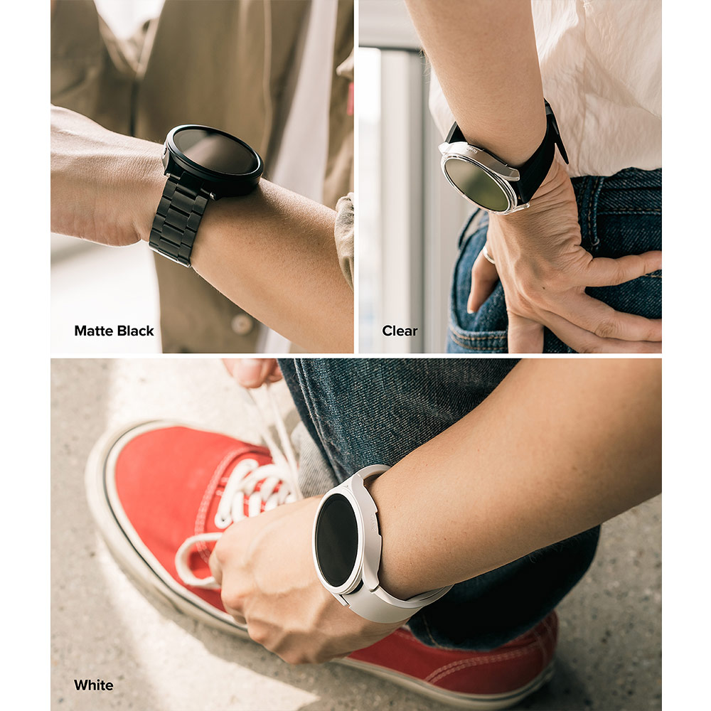 Picture of Samsung Galaxy Watch 5 44mm Case | Ringke Slim Case Durable PC Protection Case for Samsung Galaxy Watch 5 Series 44mm (White)