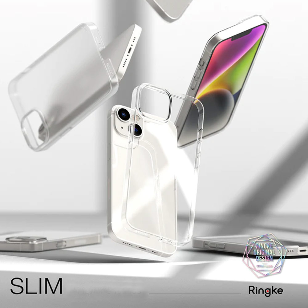 Picture of Apple iPhone 14 6.1 Case | Ringke Slim Protection Anti Yellowing Crystal Clear Case for Apple iPhone 14 6.1 (Clear)