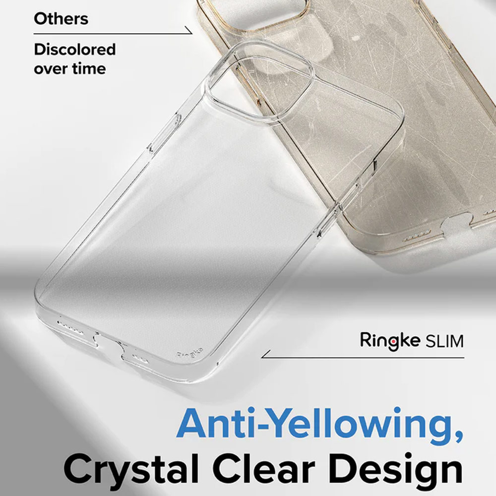 Picture of Apple iPhone 14 6.1 Case | Ringke Slim Protection Anti Yellowing Crystal Clear Case for Apple iPhone 14 6.1 (Matte)