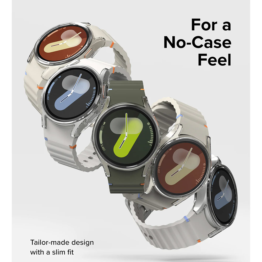 Picture of Samsung Galaxy Watch 7 40mm Case | Ringke Slim Case and Tempered Glass Screen Protector for Samsung Galaxy Watch 7 40mm (Clear)