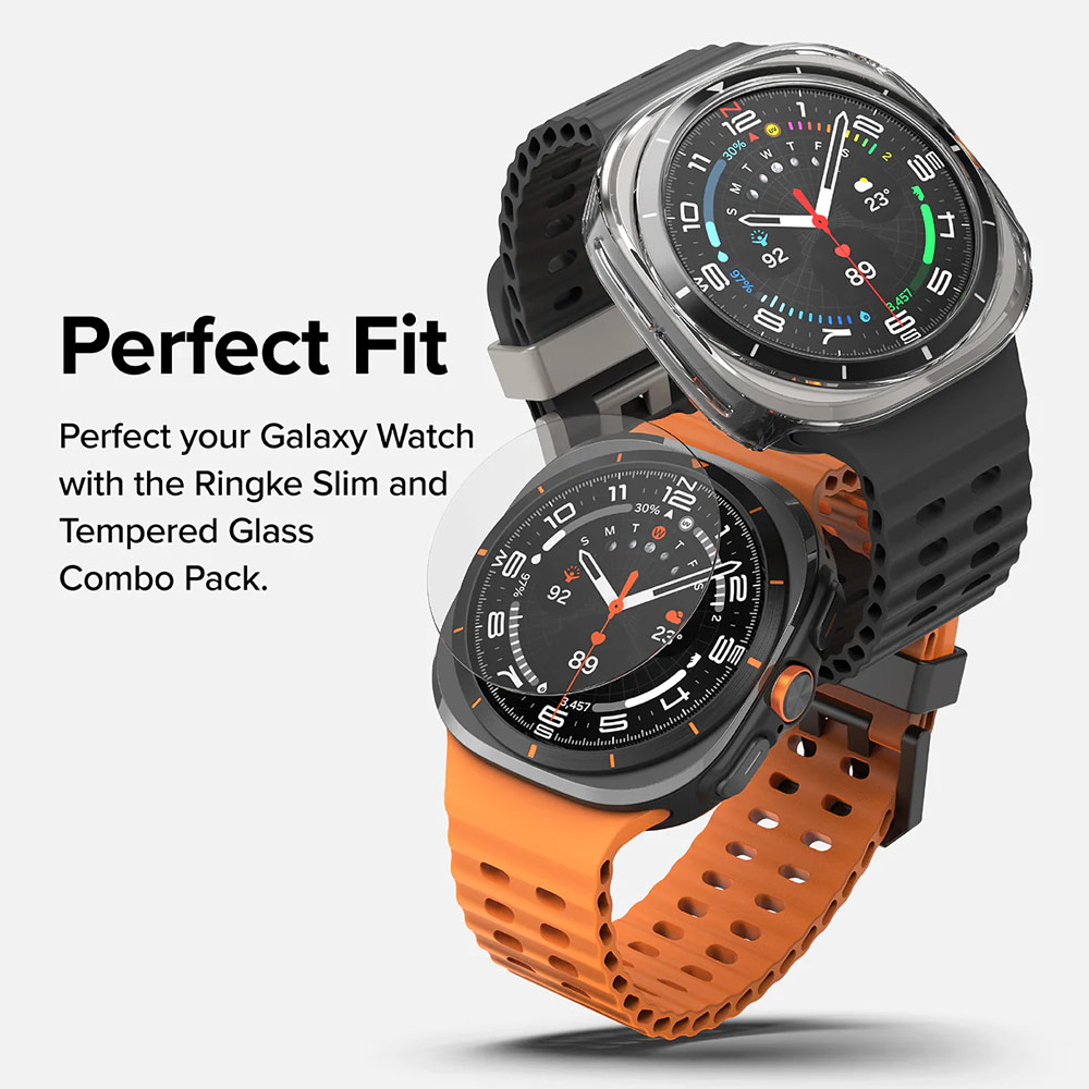 Picture of Samsung Galaxy Watch Ultra 47mm Case | Ringke Slim Case and Tempered Glass Screen Protector for Samsung Galaxy Watch Ultra 47mm (Alpine)
