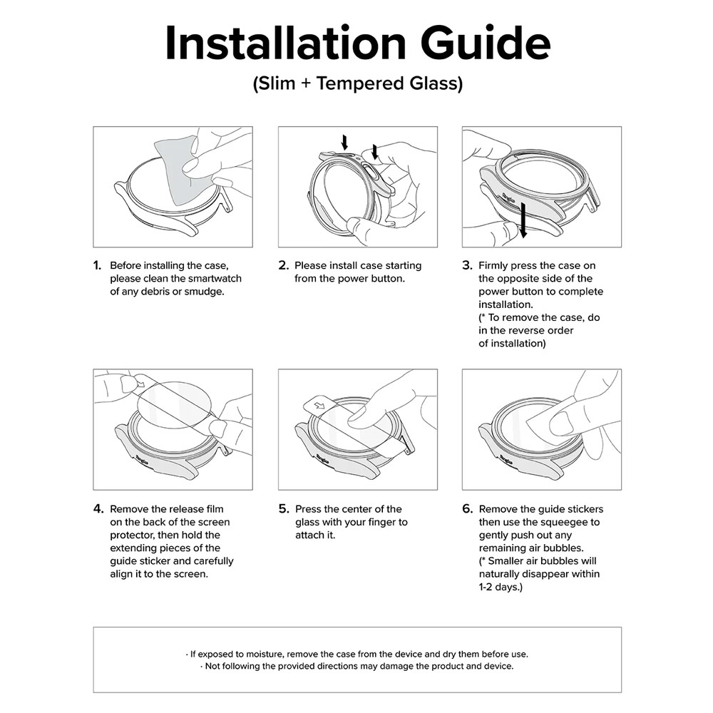 Picture of Samsung Galaxy Watch Ultra 47mm Case | Ringke Slim Case and Tempered Glass Screen Protector for Samsung Galaxy Watch Ultra 47mm (Alpine)