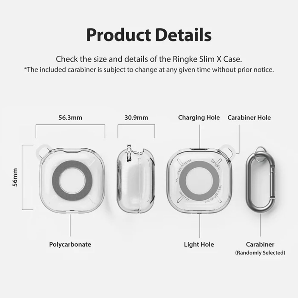 Picture of Samsung Galaxy Buds 2 Pro | Buds 2 | Buds Pro | Buds Live Case | Ringke Slim X Hard Case for Galaxy Buds 2 Pro Buds 2 Pro Live Case (Clear)