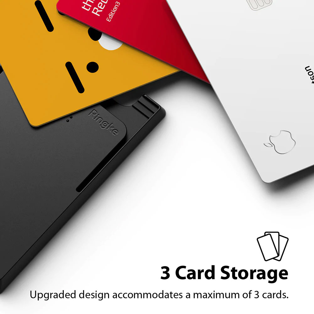 Picture of Ringke Slot Card Holder Max Holder 3 Card 3M Adhesive Sticker with High Quality PC Material for Smartphone (Clear Mist)