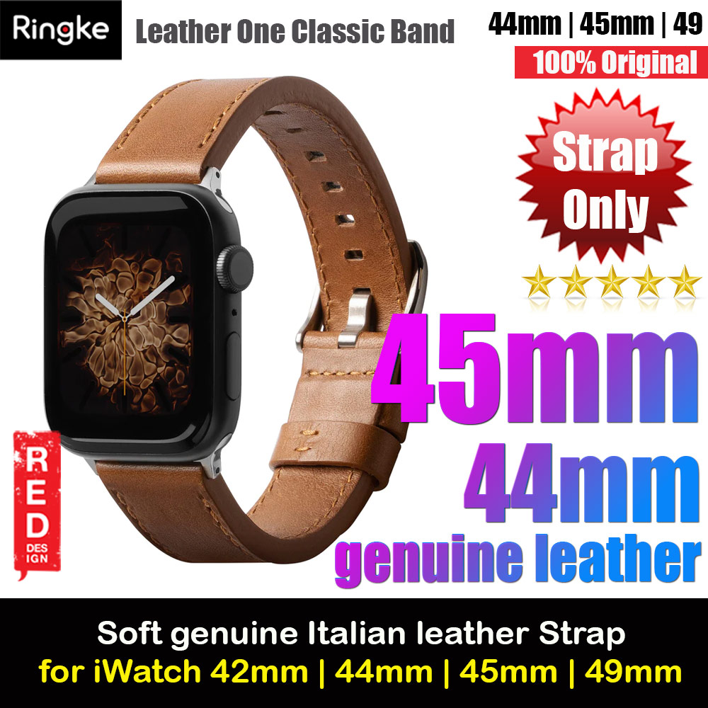 Picture of Ringke Genuine Leather One Classic Strap for Apple Watch Series 4 5 6 8 9 42mm 44mm 45mm 49mm Ultra (Brown) Apple Watch 49mm	Ultra 2- Apple Watch 49mm	Ultra 2 Cases, Apple Watch 49mm	Ultra 2 Covers, iPad Cases and a wide selection of Apple Watch 49mm	Ultra 2 Accessories in Malaysia, Sabah, Sarawak and Singapore 
