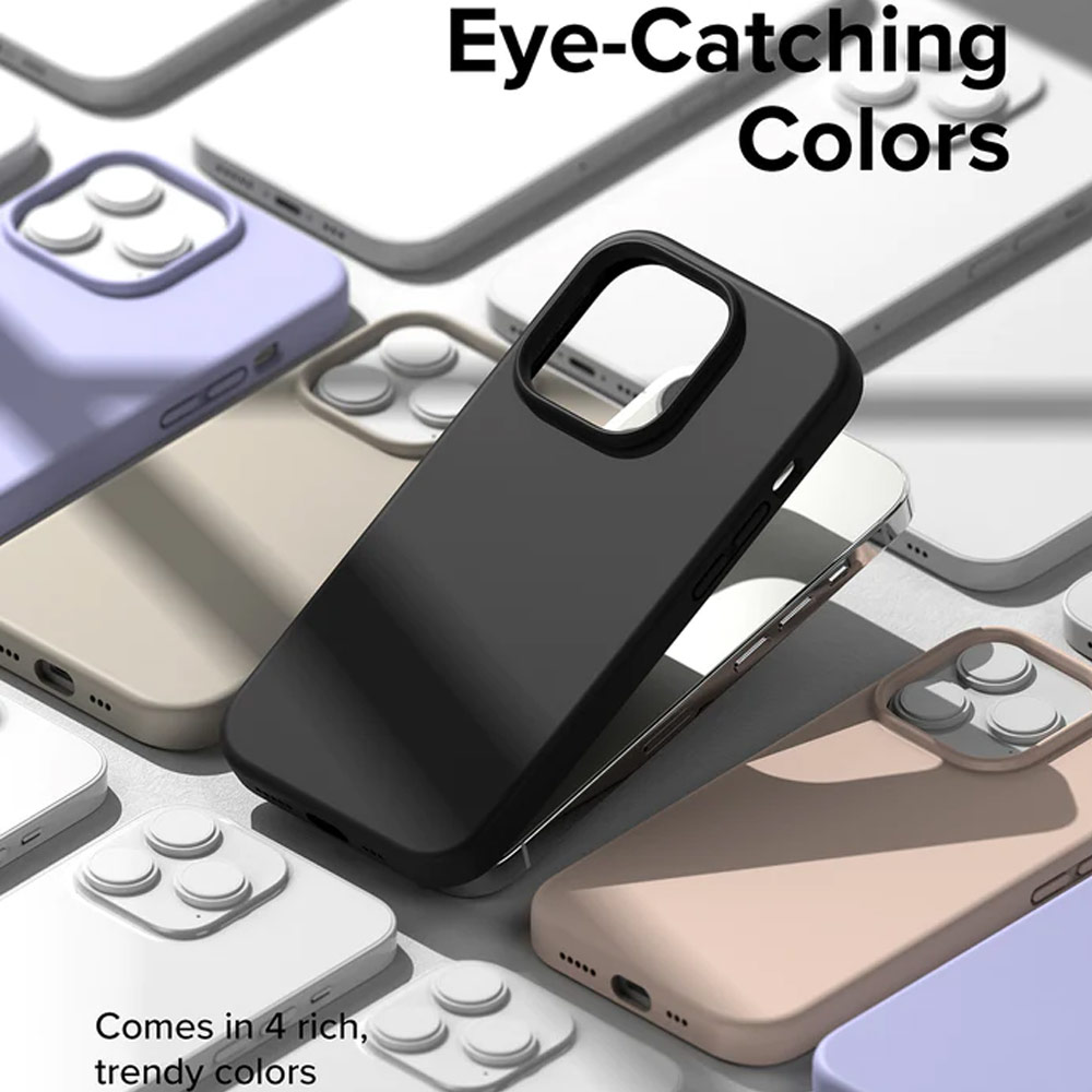 Picture of Apple iPhone 14 Pro 6.1 Case | Ringke Soft Liquid Silicone Protection Case for iPhone 14 Pro 6.1 (Lavender)