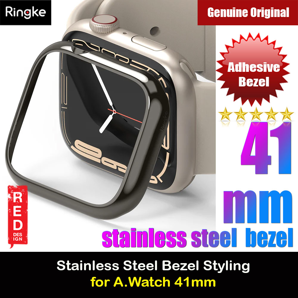 Picture of Ringke Adhesive Stainless Steel  Bezel Styling for Apple Watch Series 7 8 9 41mm  (Graphite) Apple Watch 41mm- Apple Watch 41mm Cases, Apple Watch 41mm Covers, iPad Cases and a wide selection of Apple Watch 41mm Accessories in Malaysia, Sabah, Sarawak and Singapore 