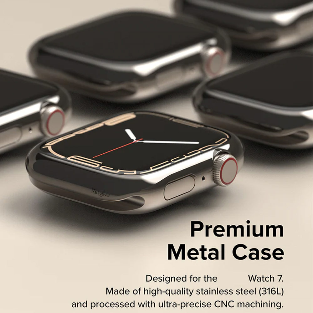 Picture of Apple Watch 41mm  | Ringke Adhesive Stainless Steel  Bezel Styling for Apple Watch Series 7 8 9 41mm  (Graphite)