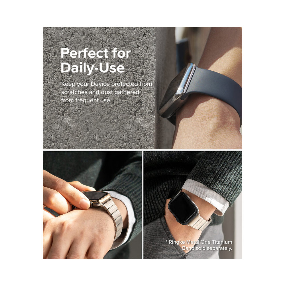 Picture of Apple Watch 41mm  | Ringke Adhesive Stainless Steel  Bezel Styling for Apple Watch Series 7 8 9 41mm  (Graphite)