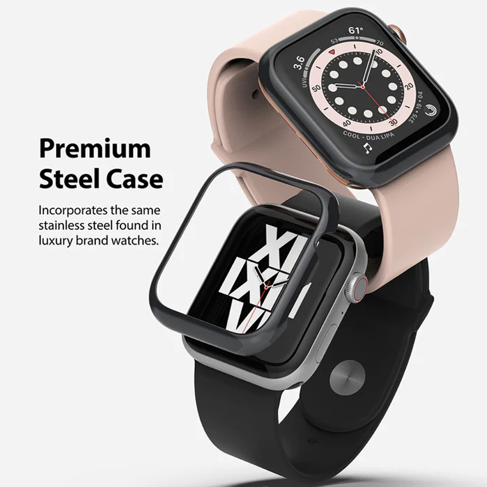 Picture of Apple Watch 40mm  | Ringke Adhesive Stainless Steel  Bezel Styling for Apple Watch Series 4 5 6 SE 40mm (Graphite)