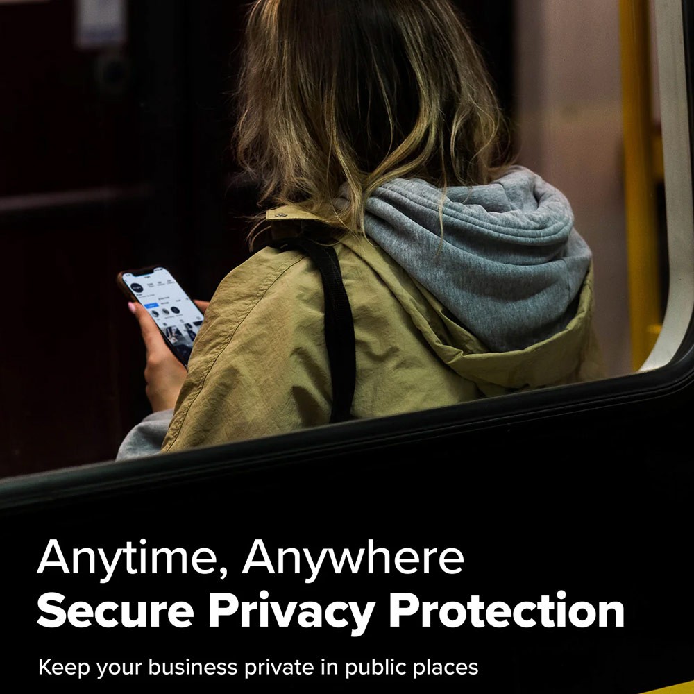 Picture of Apple iPhone 13 6.1 Screen Protector | Ringke Easy Slide Tempered Glass Screen Protector for iPhone 16e 14 13 13 Pro (Privacy Anti Peep) 2pcs