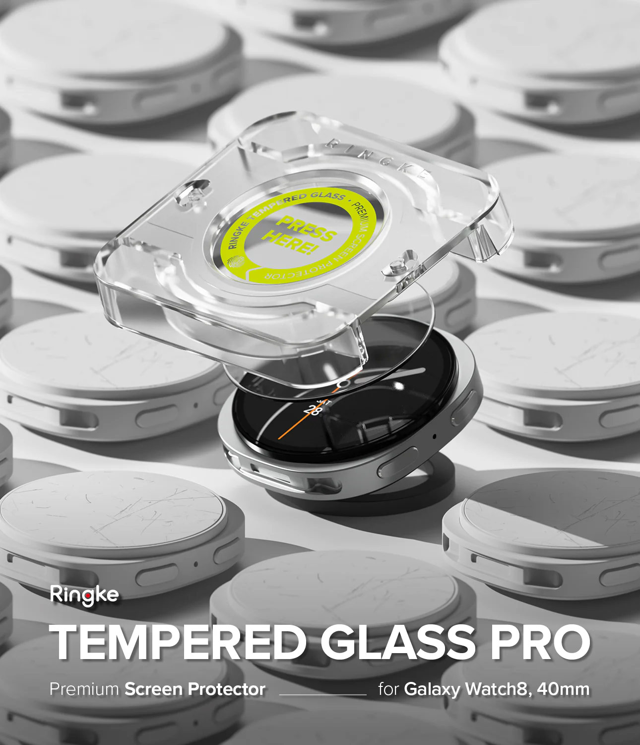 Picture of Samsung Galaxy Watch 8 40mm  | Ringke Tempered Glass Pro for Samsung Galaxy Watch 8 40mm (2pcs)