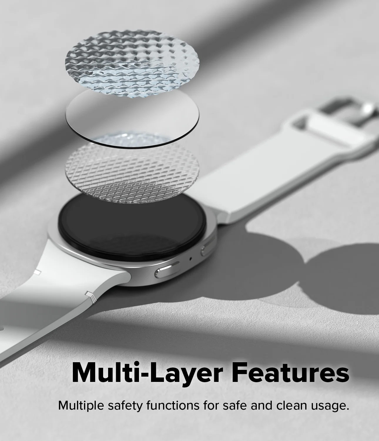 Picture of Samsung Galaxy Watch 8 44mm | Ringke Tempered Glass Pro for Samsung Galaxy Watch 8 44mm (2pcs)