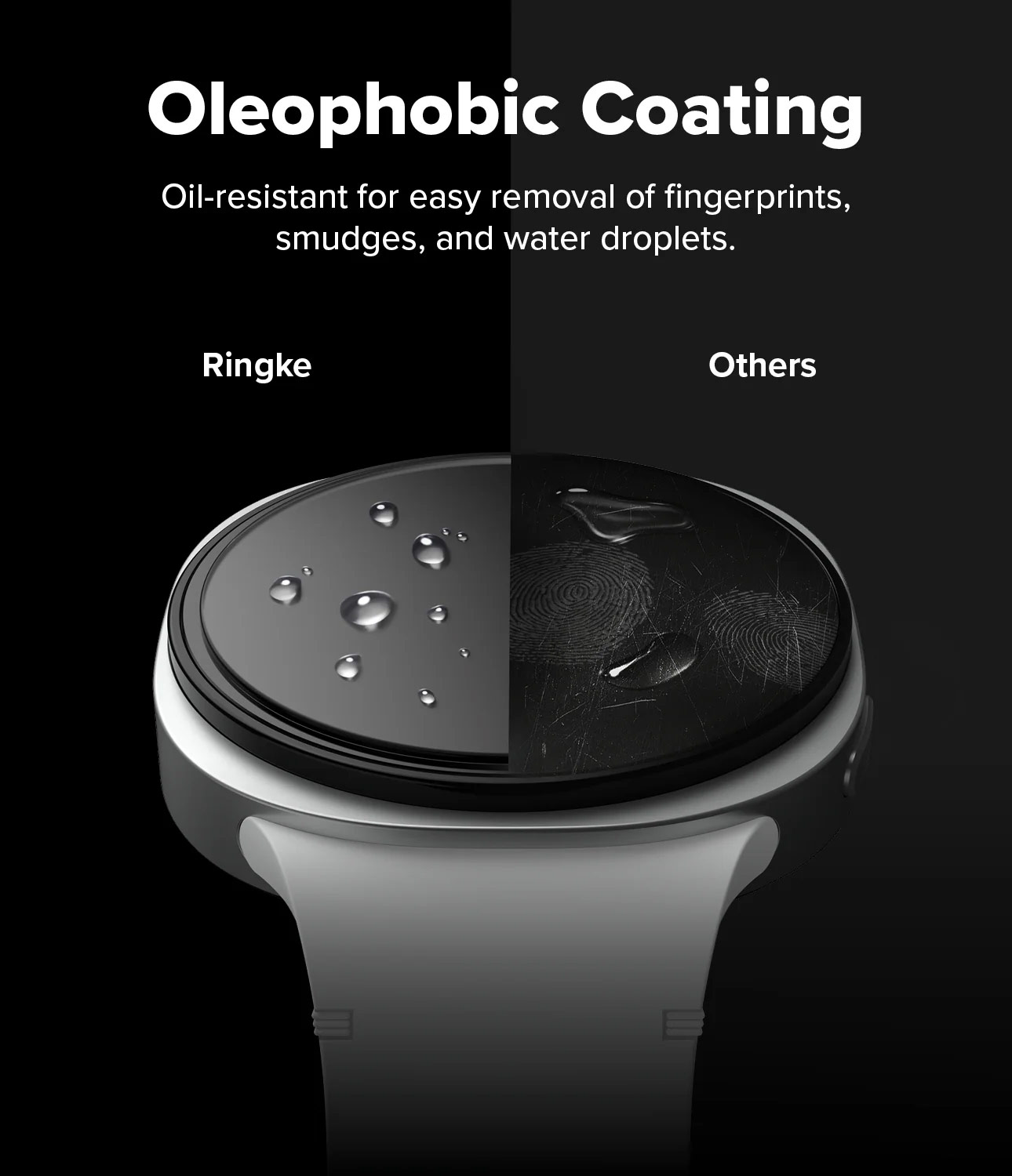 Picture of Samsung Galaxy Watch 8 44mm | Ringke Tempered Glass Pro for Samsung Galaxy Watch 8 44mm (2pcs)