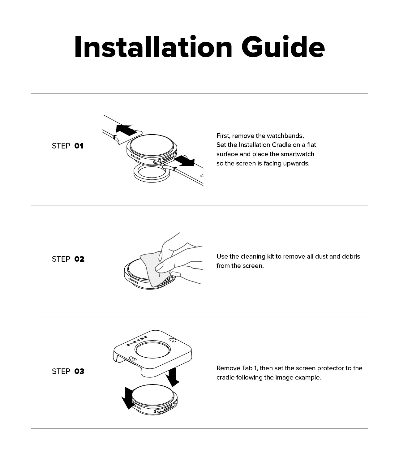 Picture of Samsung Galaxy Watch 8 44mm | Ringke Tempered Glass Pro for Samsung Galaxy Watch 8 44mm (2pcs)