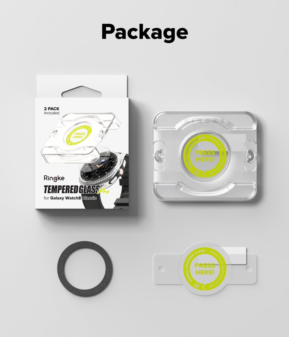 Picture of Samsung Galaxy Watch 8 Classic 46mm  | Ringke Tempered Glass Pro for Samsung Galaxy Watch 8 Classic 46mm (2pcs)