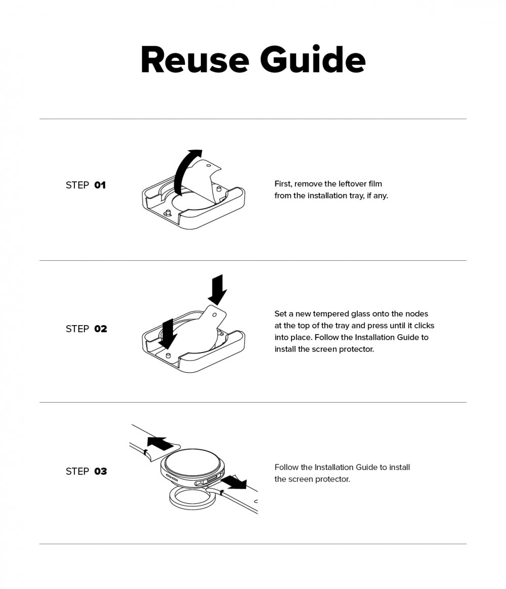 Picture of Samsung Galaxy Watch 8 Classic 46mm  | Ringke Tempered Glass Pro for Samsung Galaxy Watch 8 Classic 46mm (2pcs)