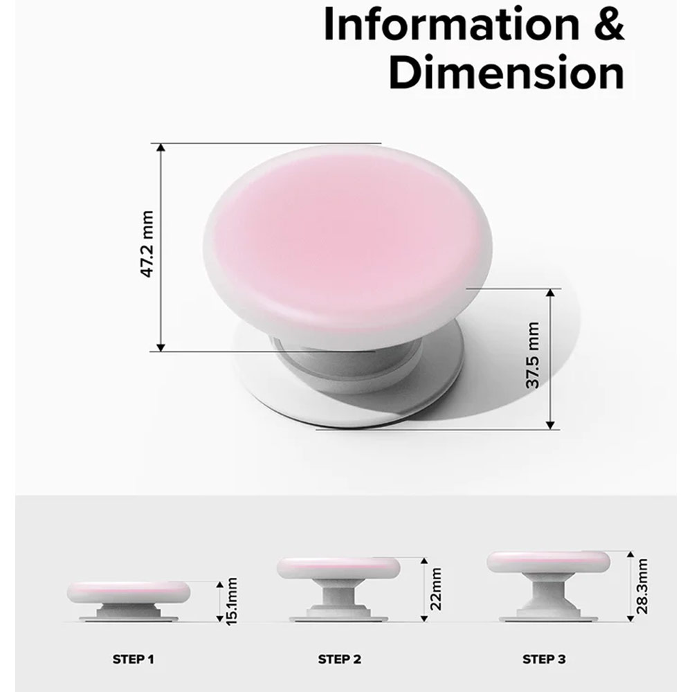 Picture of Ringke Tok 3M Adhesive Grip Stand Holder Popsocket similar Grip Holder (Black)