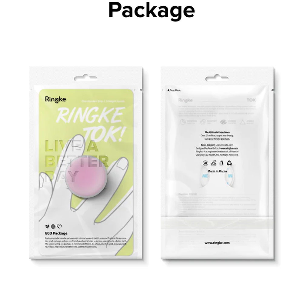 Picture of Ringke Tok 3M Adhesive Grip Stand Holder Popsocket similar Grip Holder (Black)