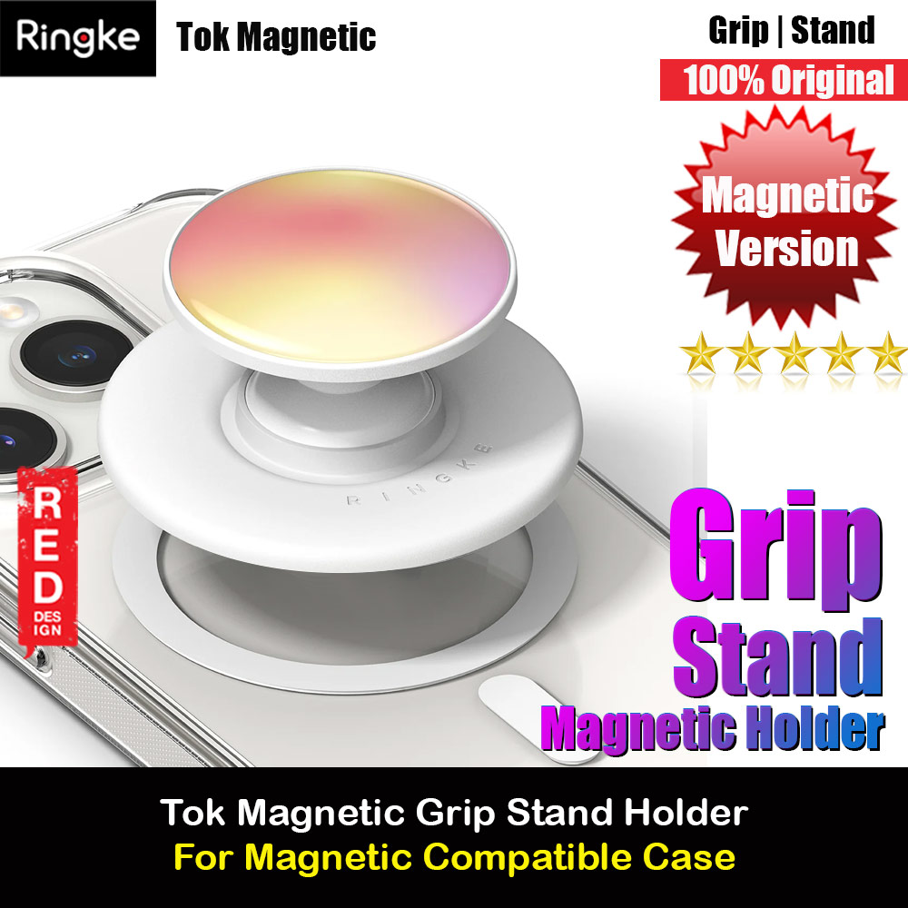 Picture of Ringke Tok Magnetic Grip Stand Holder Popsocket similar Grip Holder (Glossy Aloha Sunset) Red Design- Red Design Cases, Red Design Covers, iPad Cases and a wide selection of Red Design Accessories in Malaysia, Sabah, Sarawak and Singapore 
