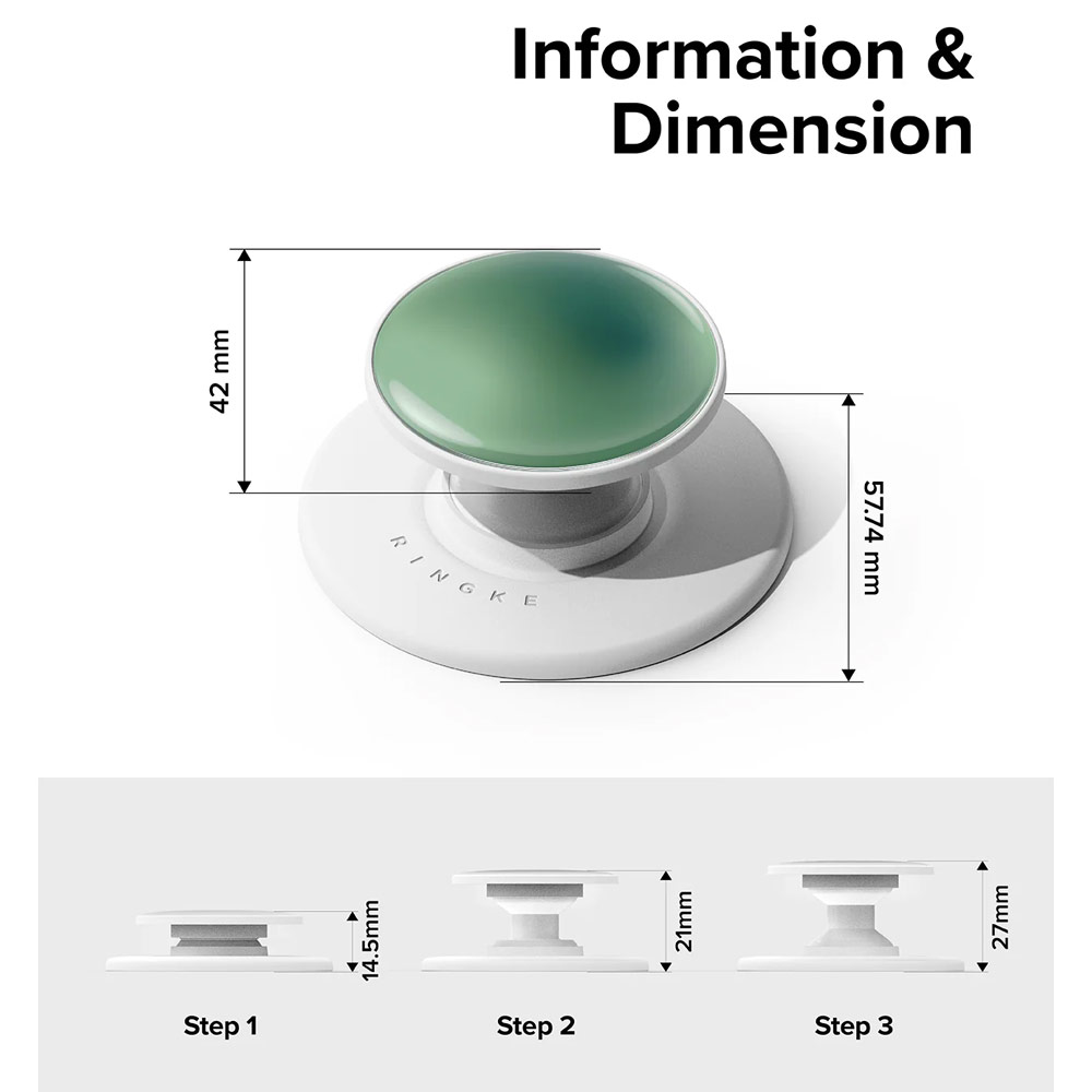 Picture of Ringke Tok Magnetic Grip Stand Holder Popsocket similar Grip Holder (Glossy Forest)