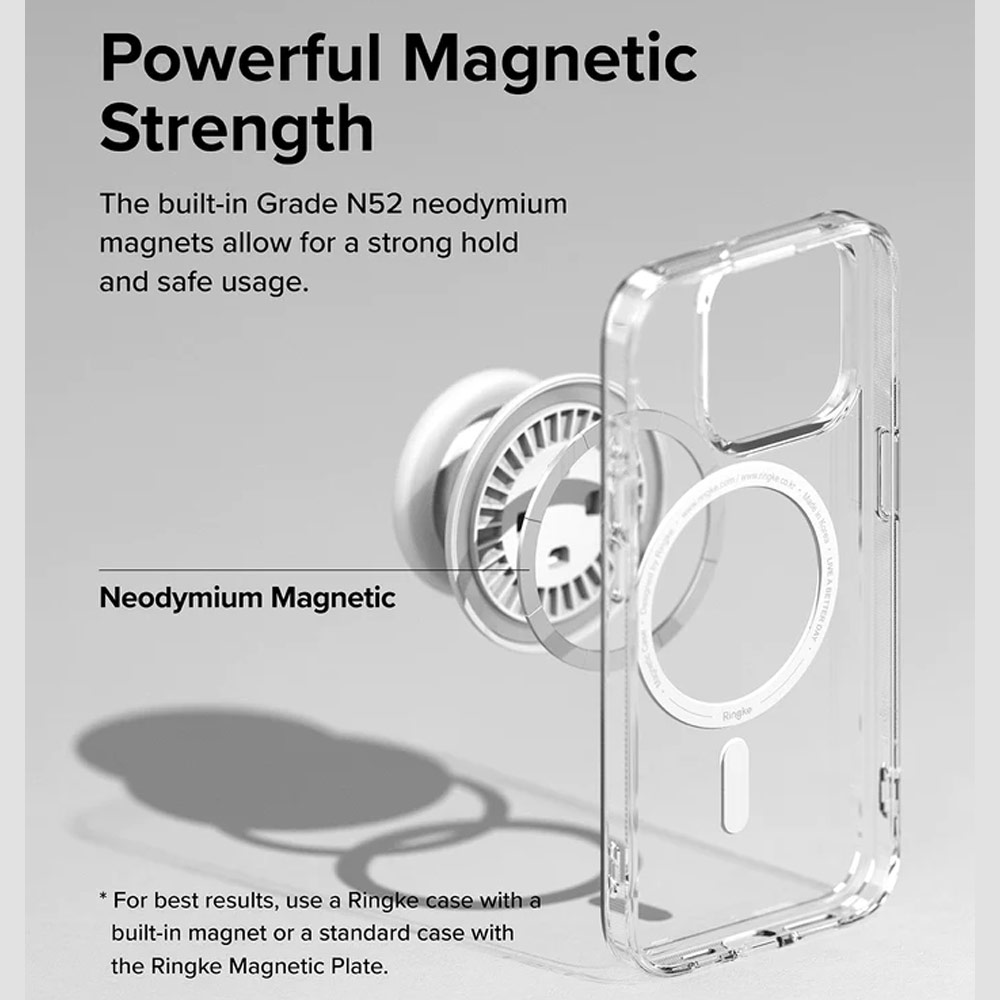 Picture of Ringke Tok Magnetic Grip Stand Holder Popsocket similar Grip Holder (Ice White)