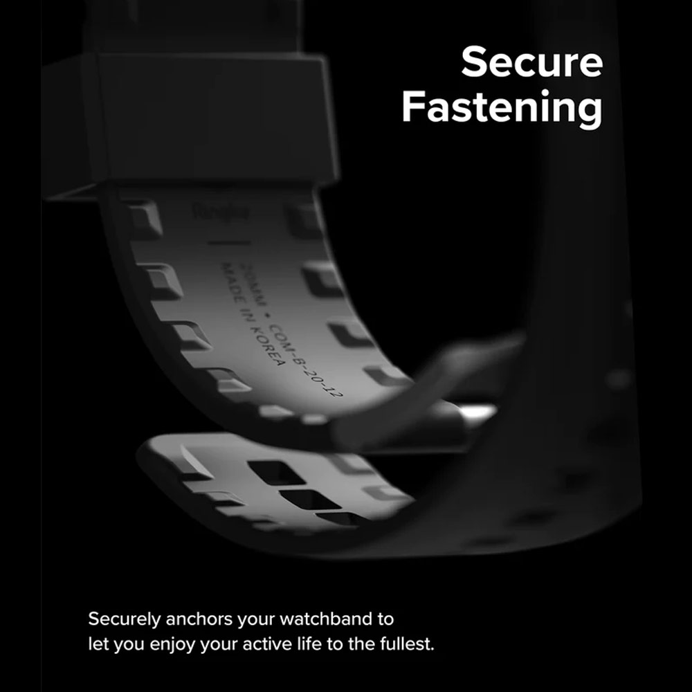 Picture of Samsung Galaxy Watch 4 40mm | Ringke TPU Rubber One Band Bold Waterproof Sweat Proof Strap Watch Lug 20mm for Galaxy Watch Series 3 4 5 5 Pro Active 40mm 41mm 42mm 44mm 45mm 45mm (Gray Sand)