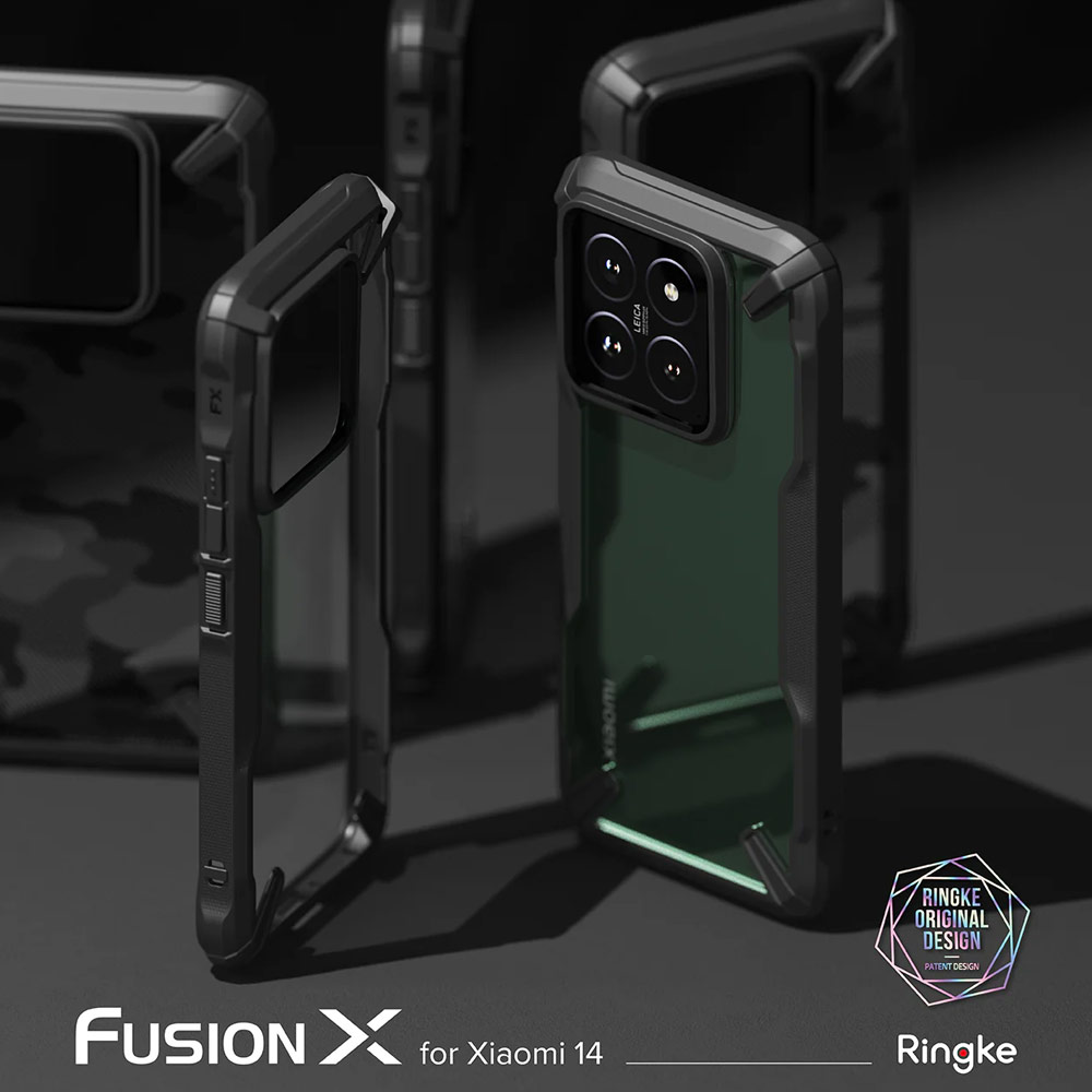 Picture of Xiaomi 14 Case | Ringke Fusion X Drop Protection Case for Xiaomi 14 (Camo Black)